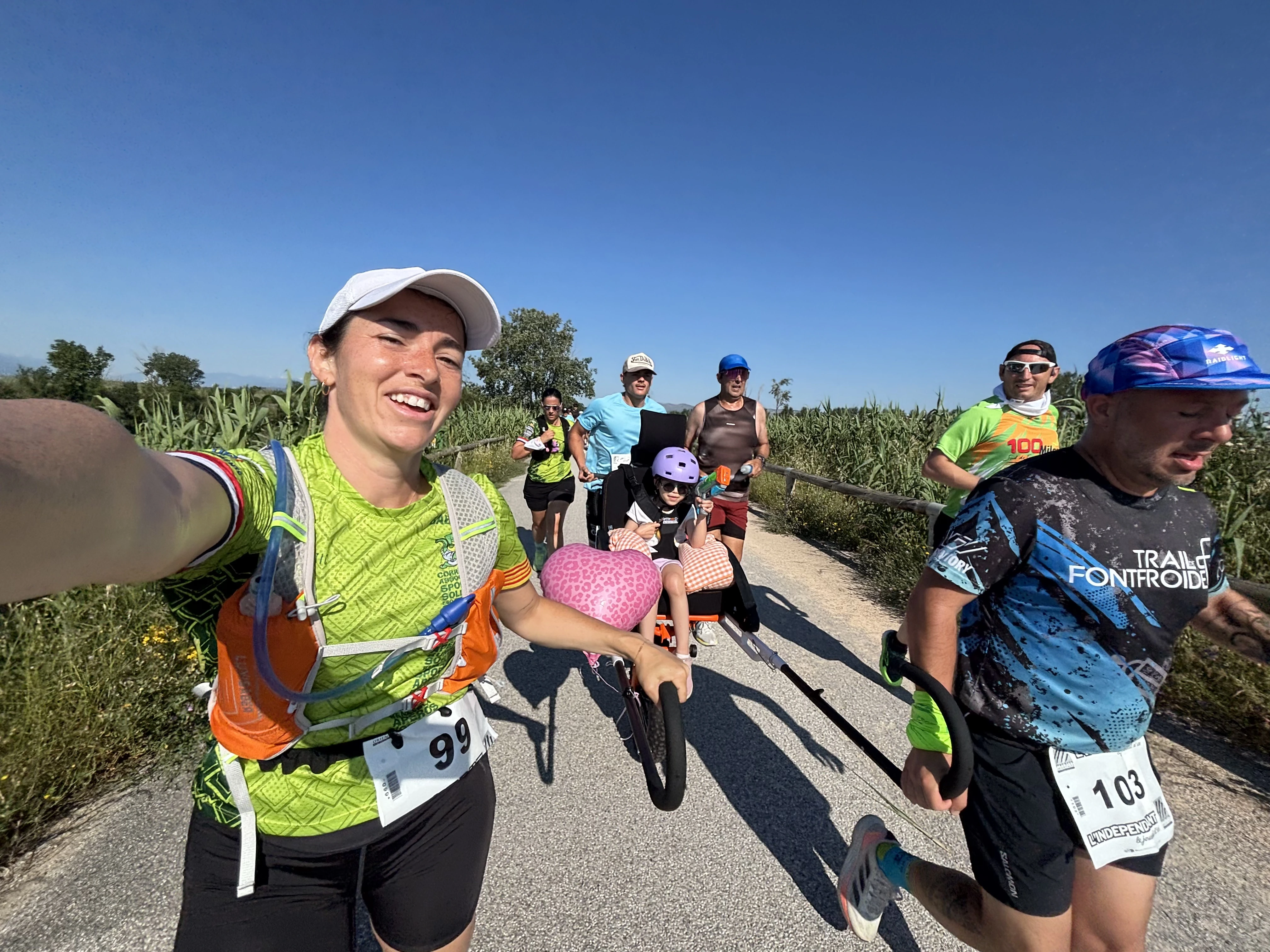 Lana et ses proches réunis lors de la Claira Run
